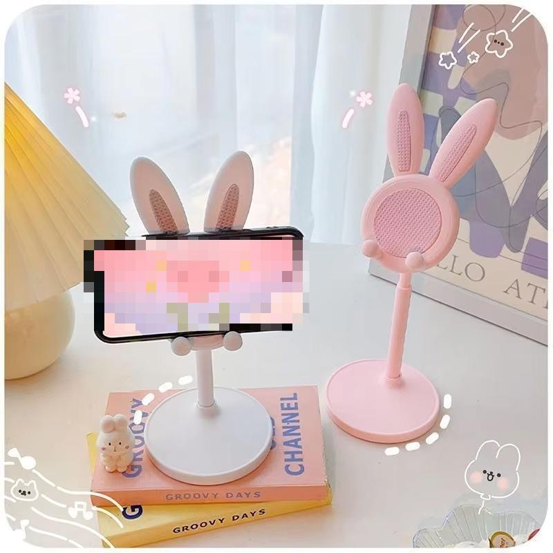 Милая подставка для мобильного телефона в виде кролика, настольная, может подниматься и регулироваться, настольные аксессуары для телефона, подставка-держатель для телефона