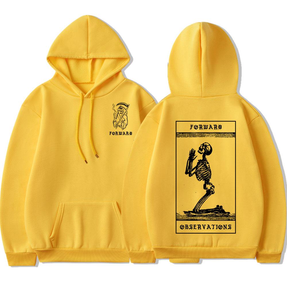 Praying Skeleton Forward Observations Group Hoodie Unisex's Women's Gbrs Graphic Hoodies Punk Vintage Sweatshirt Gothic Pullover