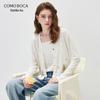 Женский вышитый кардиган Komongboka из смесовой льняной ткани
