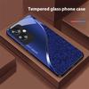 Градиентный узор Синий Для Oppo A79 5G 58 78 74 60 4G Reno 11F Realme GT 6 11 Note 50 10 C55 X2 Закаленное стекло Черный Чехол для телефона
