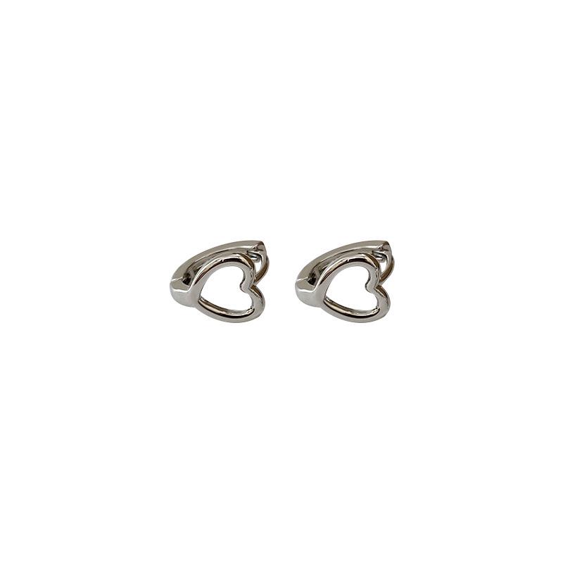 Heart Ear Cuff Stud Earrings: Women's Stylish Korean-Inspired Jewelry