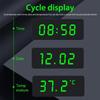 Портативные цифровые LCD часы с дисплеем температуры для автомобиля, работающие от солнечной энергии, Автомобильные часы на приборную панель, Электронный экран с подсветкой, Часы с термометром