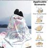 Custom 1pc Melody Pink Flowers Blanket, Soft And Comfortable Blanket, Casual Warm, Camping Travel Blanket, Birthday Gift Q913160