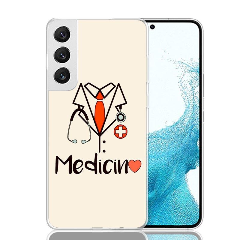 Medicine Nurse Doctor Phone Case For Samsung Galaxy S25 S24 S23 S22 S21 FE S20 Ultra S10 Plus Art Customized Coque Capa S24 S23
