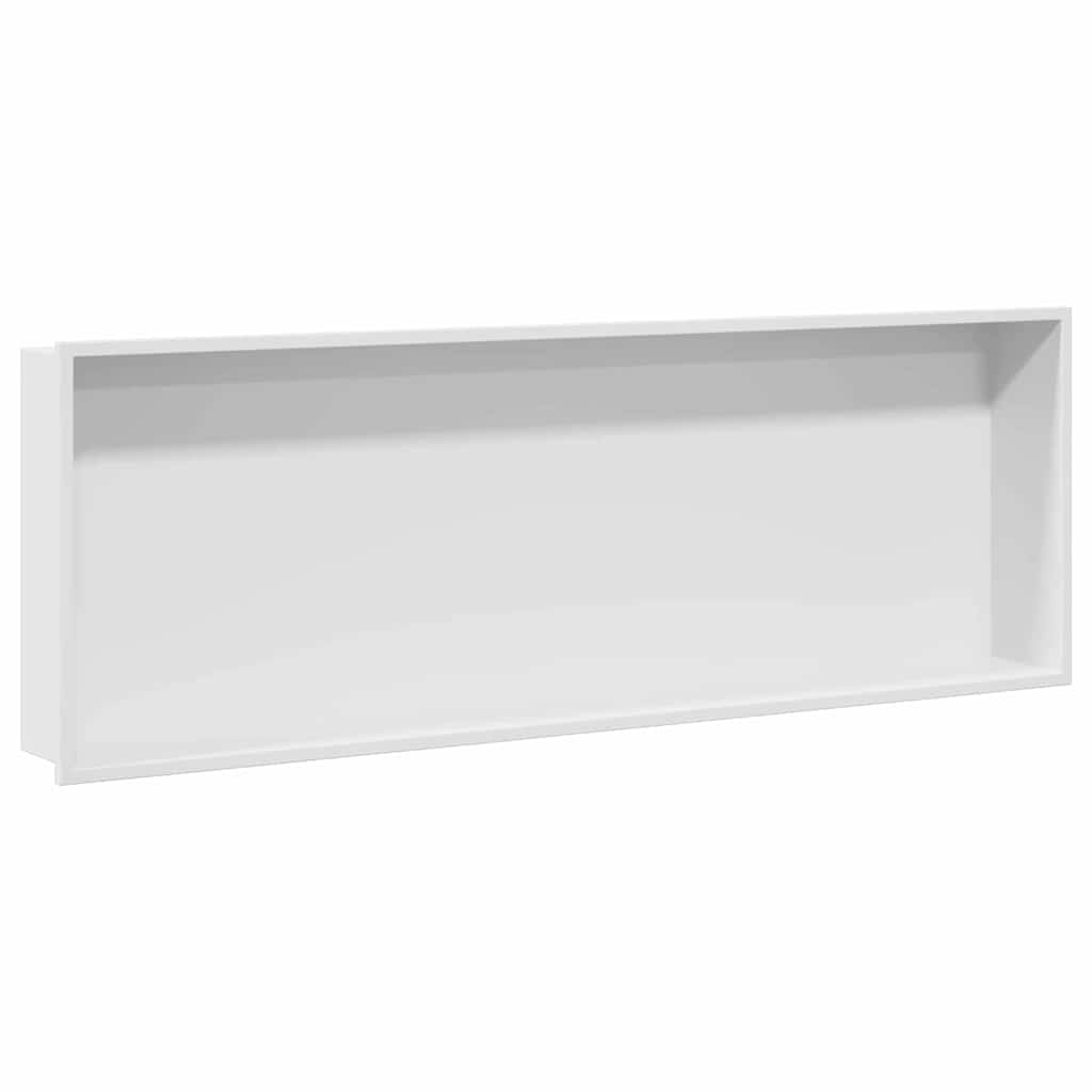 Shower Shelf in White 90 x 30 x 9.5 cm Stainless Steel
