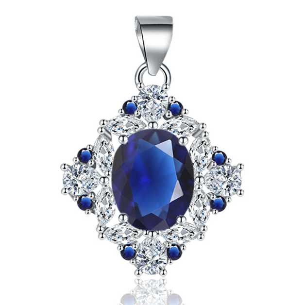 Sace Gems Классический роскошный циркон для женщин кулон ожерелье ювелирные изделия свадебное обещание вечерние подарок