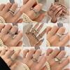 Fashion Loving Temperament Elegant Pendant Ring Women's Hollow Carved Jewelry Ring