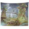 Paradise Wonderland Psychedelic Tapestry Wall Hanging Giant Mushroom House Bohemian Home Decor Wall Hanging Large Tapestry