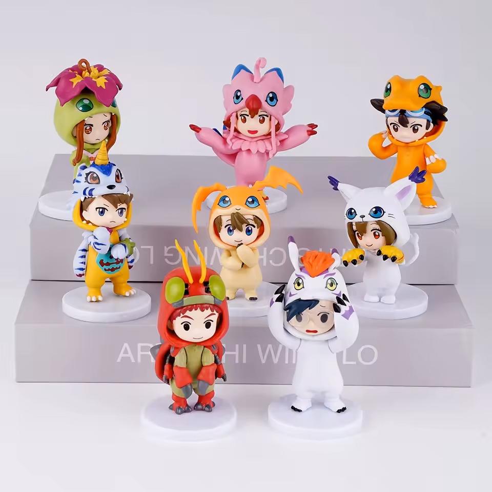 8pcs/set Anime Digital Monster Digimon Cosplay Cute Action Figure Model Toys for Children