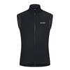 Santic Men's Reflective Fleece Cycling Jersey, Sleeveless, Windproof and Warm, Perfect for Fall and Winter, Black, Size XXL