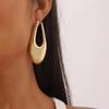 Простые гладкие большие серьги-капли для женщин, новые модные геометрические U-образные металлические золотые длинные серьги, ювелирные изделия Mujer Brincos