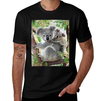 Koala Cuddles Tshirt Casual Daily Wear Short Sleeve Top Tshirt