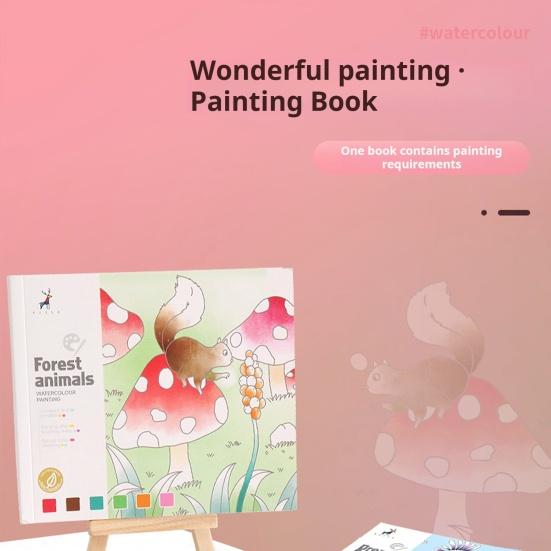 Раскраска акварелью для детей Малыши Карманная живопись без беспорядка Граффити Бумага Искусство Ремесла Набор для рисования с кисточками Краски для путешествий