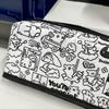 Large Capacity Line Puppy Pencil Bag Makeup Bags Puppy Print Pencil Case  Cosmetic Bag