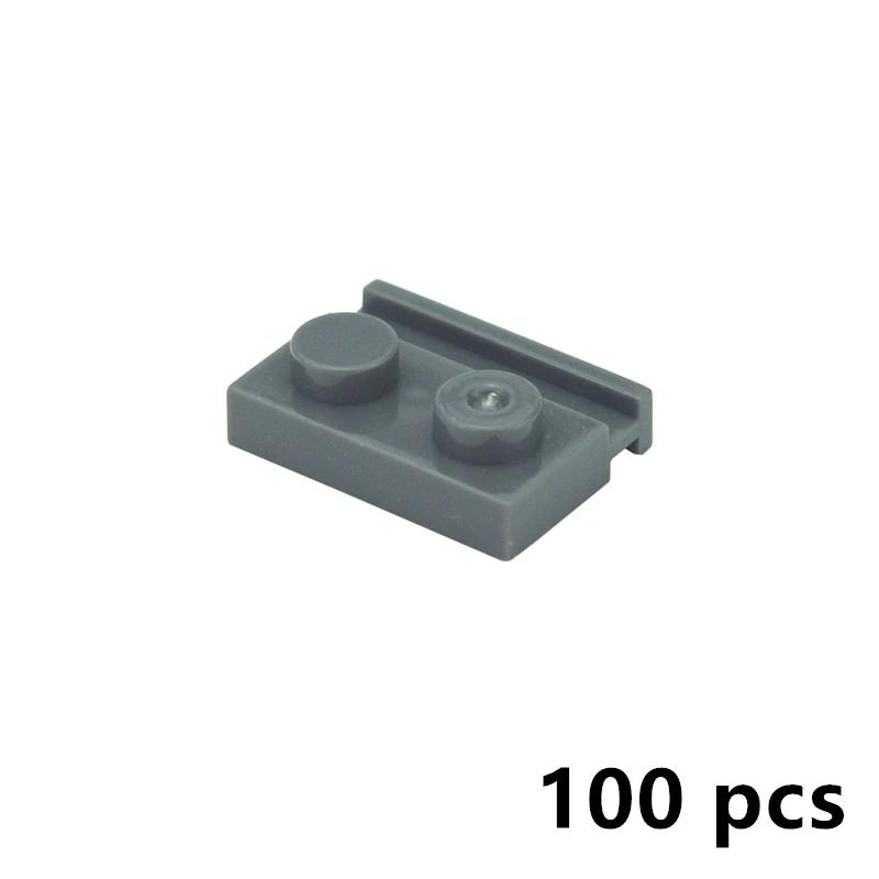 Собирает Детали 100шт 32028 Модифицированный 1x2 с Направляющей для Двери DIY Специальный Паз Строительные Блоки Образовательные Кирпичики Детские Игрушки