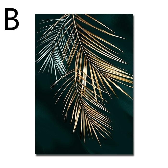 Canvas Poster Painting Nordic Decoration Golden Leaf Plants Print Wall Art Painting Decorative Pictures Wall Paintings for Living Room Home Decor