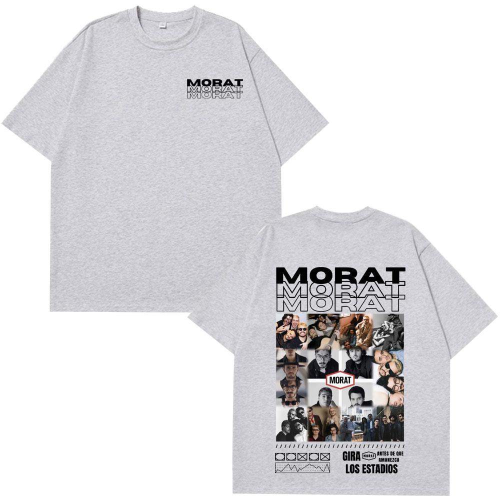 Футболки с принтом Morat Band с обеих сторон для мужчин и женщин, модные, хип-хоп, повседневные, хлопковые, больших размеров, с коротким рукавом, уличная одежда