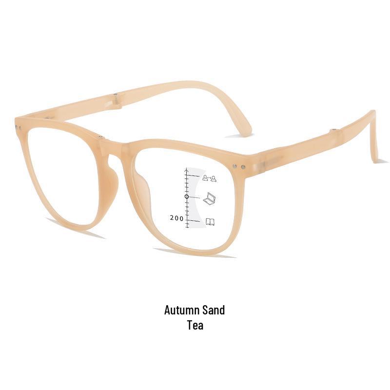 New Unisex Folding Multifocal Anti-Blue Light Reading Glasses - See Far and Near, Dual-Use Presbyopic Glasses