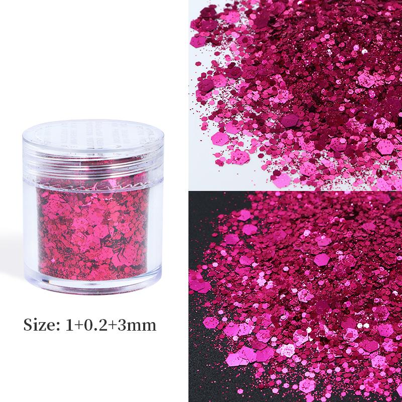 10ml Mixed Hexagons Glitter Flakes For Epoxy Resin Pigments Loose Sequins DIY Silicone Mold Filling Material Resin Craft Fillers