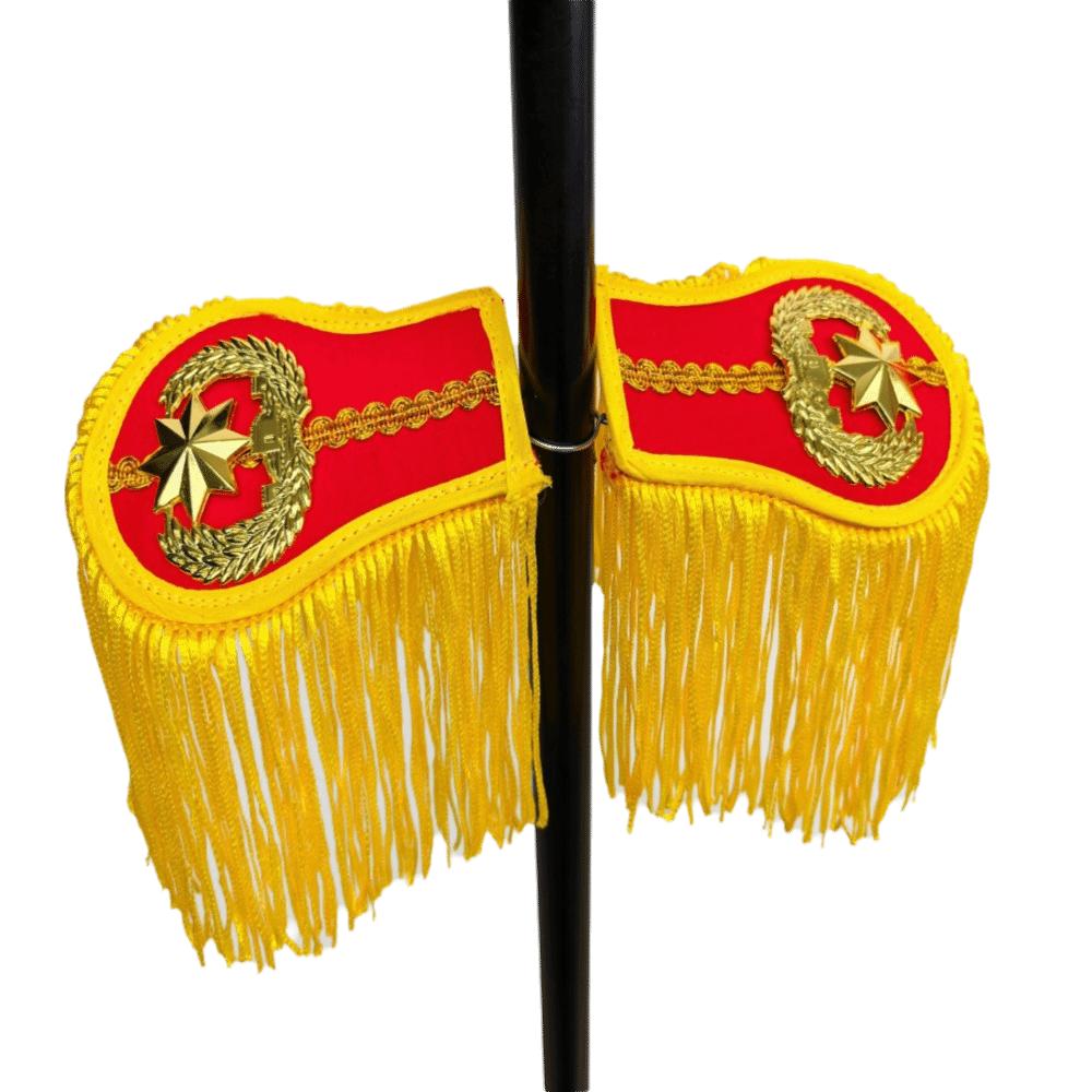 Smooth Satin Fabric Tassel Epaulettes Shoulder Ornaments Choir Performance