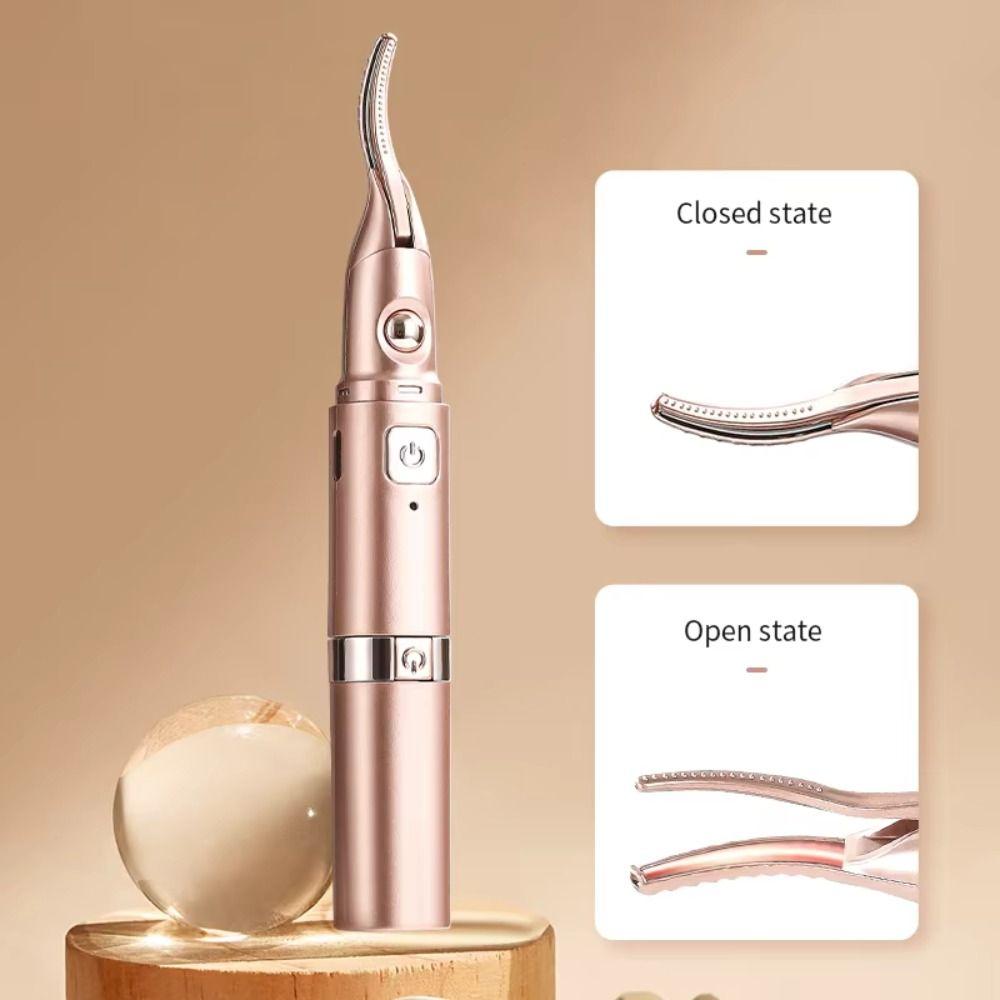 Dual Head Heated Eyelash Curler Two-Gear Temperature Adjustment 2 in1 Eyelash Clip  Party
