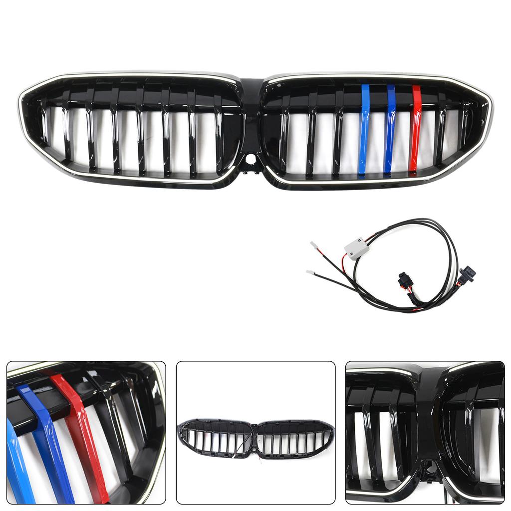 Черная решетка радиатора 51138072085 подходит для BMW 3 серии G20 2019-2022 M-Style