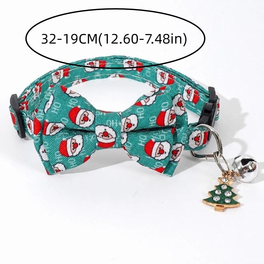Striped Pet Bow Tie Collar Detachable Safety Breakaway Collar Holiday Decoration