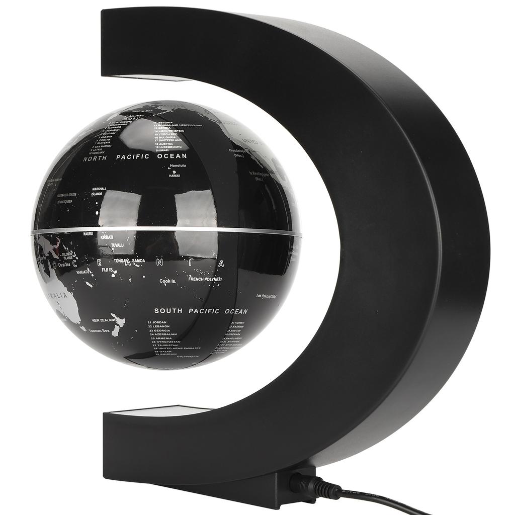 Magnetic Floating Globe 6in World Map Levitation Ball C Shape Base Desktop Decor 100‑240VUK Plug