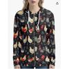 3D Printed Zip-Up Hoodie Women Streetwear Casual Sweatshirt
