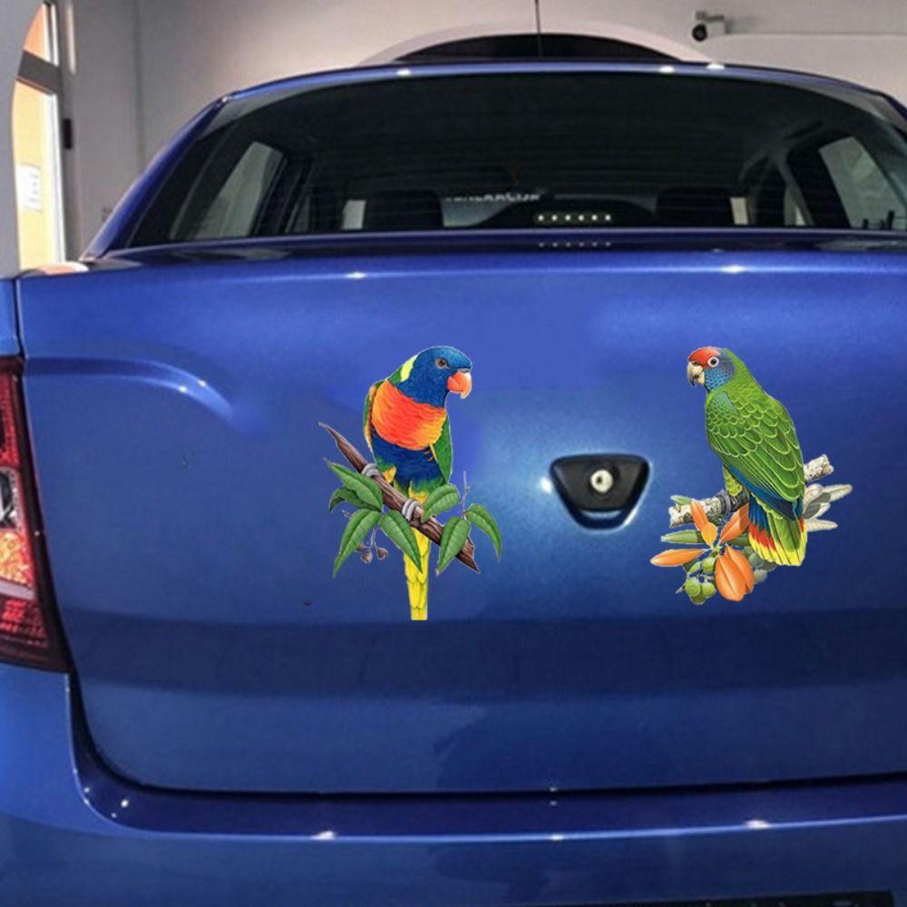 Водонепроницаемые милые наклейки с попугаями, красочные наклейки с птицами и животными, тематический стиль, декоративные наклейки