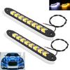 2pcs 12V Car LED Strips DRL Daytime Running Turning Signal Lights Truck Lamps