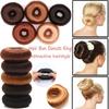 Fashion Elegant Black Hair Wig Hair Clip Brown Hair Styling Tools Hair Donut Shaper Bun Maker Hair Ring DIY
