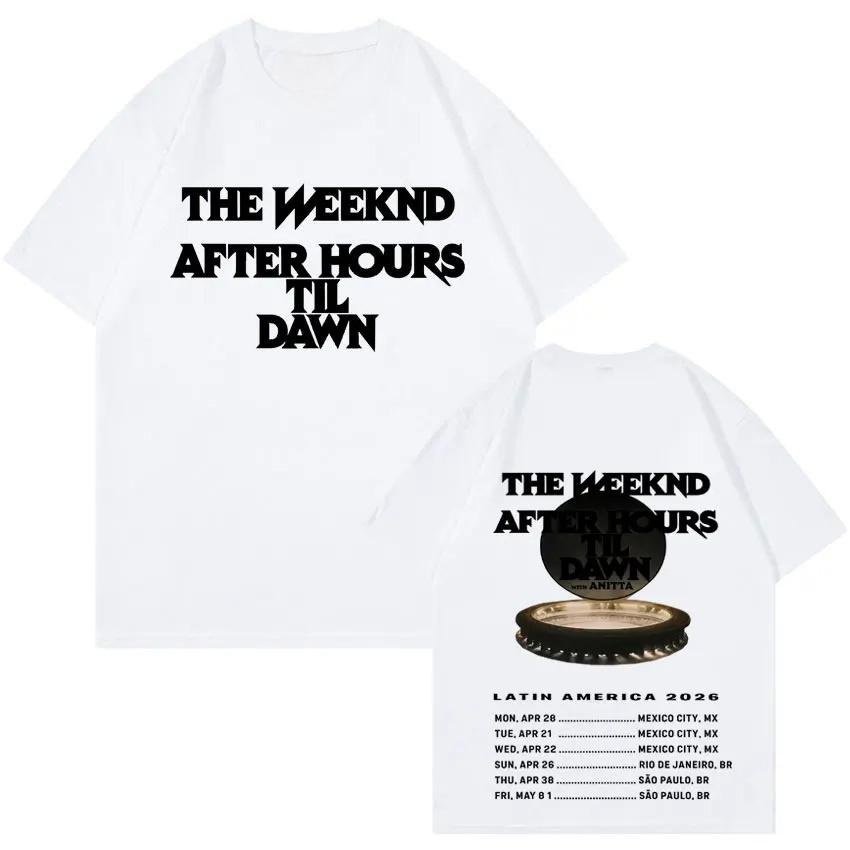 The Weeknd Vintage Latin America Tour Tshirt Graphic Cotton T Shirts Hip Hop Short Sleeve Tees Casual Unisex Tshirt YK