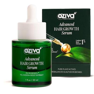 OZiva+ Advanced Hair Growth Serum с 3% Redensyl и 1% экстрактом корня Lindera | Активизирует рост волос | Без побочных эффектов | 30 мл