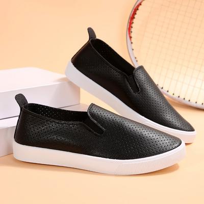 Женские туфли на плоской подошве 2024 года, новые летние лоферы, дышащие, нескользящие, повседневные, без застежек, кроссовки на плоской подошве