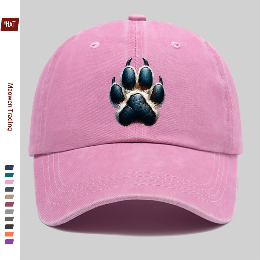 pc SmallSize Animal Paw Print Themed Printed Baseball Cap Fashionable Comfortable and Breathable Casual Sun Hat Comfortabl