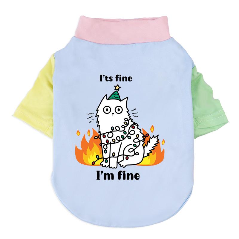 1 Pc Pet T-shirt Fashionable Cartoon Bear Soft Breathable Dog Vest Cat Casual Clothes