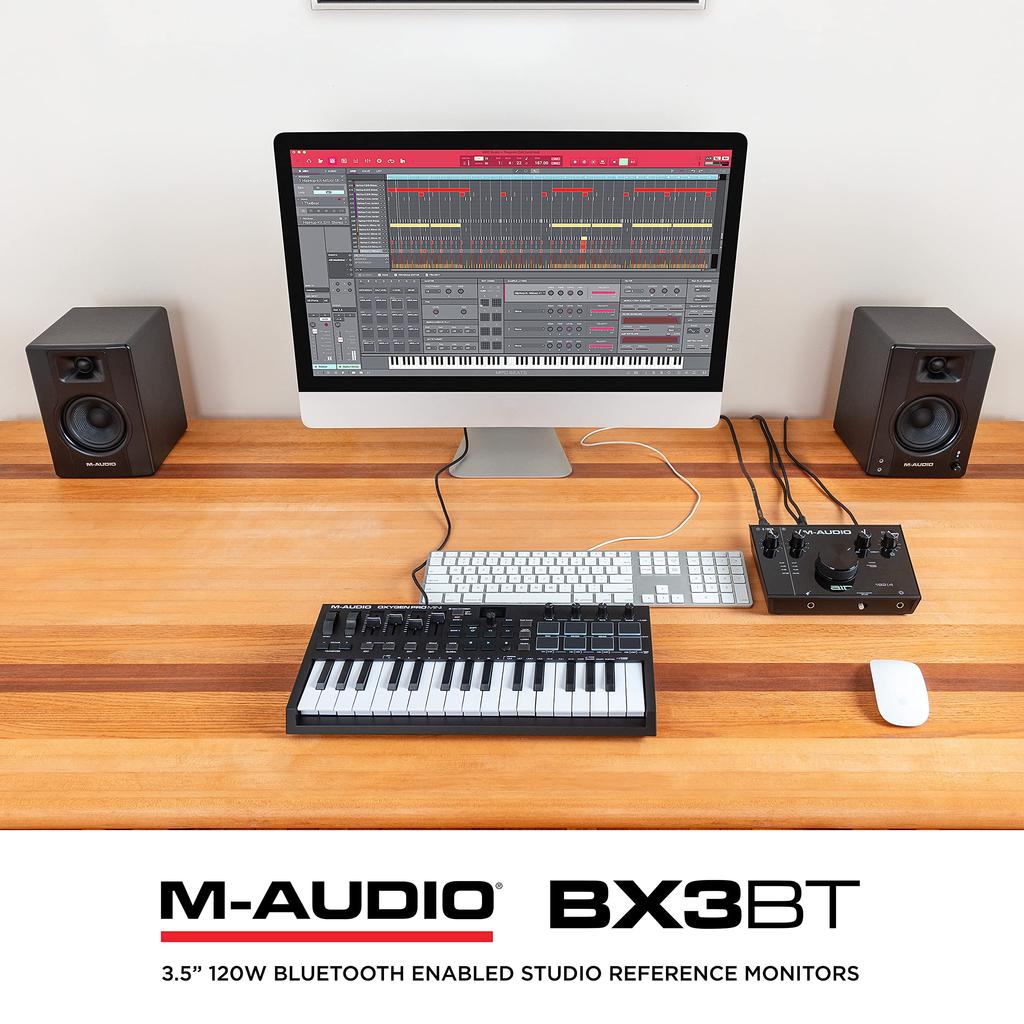 Мониторный динамик Bluetooth-динамик Bluetooth-активный динамик ПК-динамик для игр и создания музыки Входная пара RCA-терминалов 120 Вт дюймов BX3 BT M-Audio L/R 3.5