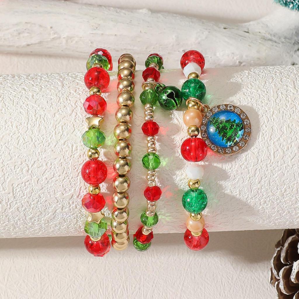 Праздничный браслет из бисера «Снежинка и олень»: Универсальные украшения DIY на Рождество – Идеально для женщин