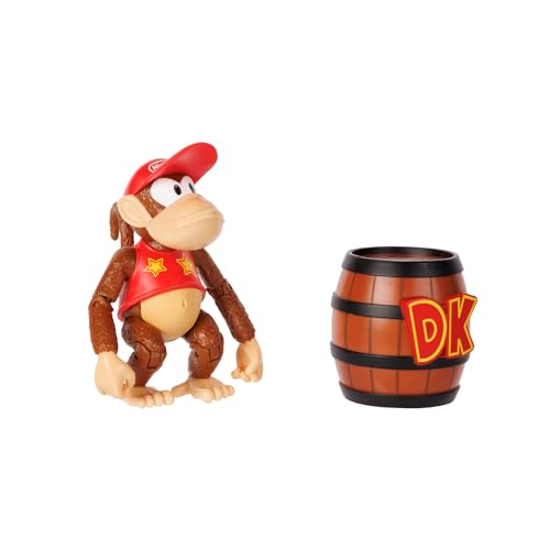Коллекция фигурок Sanei Boeki Super Mario плюс Diddy Kong с бочкой DK FCP-010