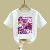 Children's Kpop Witch Hunt Pure Cotton Short-sleeved Top, Summer Girls' Short-sleeved Top