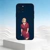 Чехол для телефона E-Emilia Clarke для iPhone 17,16,15,14,13,12,11 Plus,Pro Max,SE4 Мягкий силиконовый черный чехол