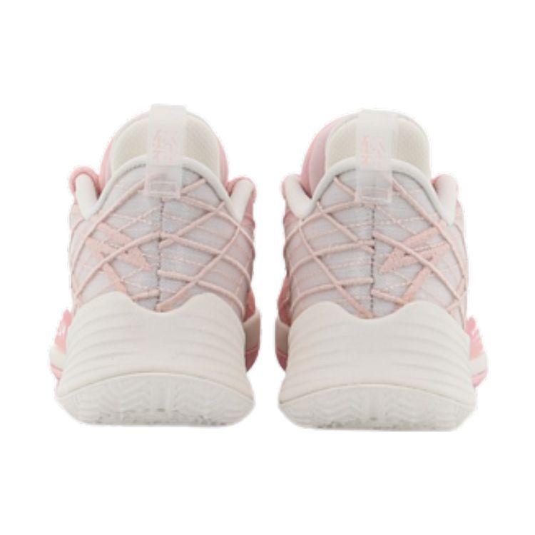 Anta Light Crazy 3 Fabric Synthetic Leather Shock Absorption Non-Slip Wear-Resistant Low-Top Basketball Shoes Women Sneaker Pink White 122221608-3