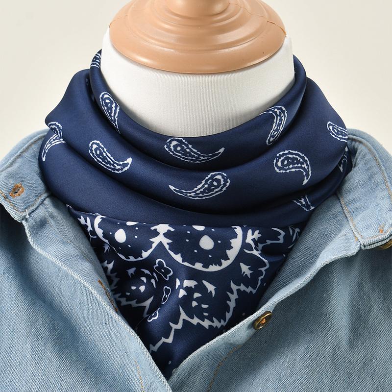 Newest Cashew Printed Hijab Bandana Fashion Cotton Square Scarf Headband Fancy Kerchief Muslim Headscarf