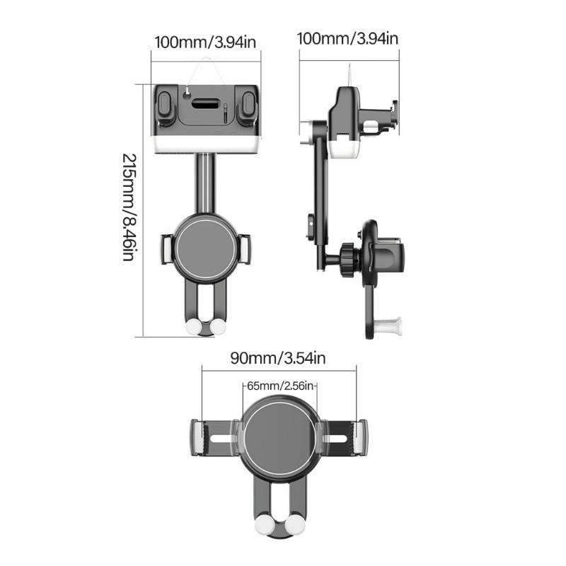 Универсальное крепление для смартфона на зеркало заднего вида автомобиля, 360-градусное вращение и регулируемая длина, подходит для любой модели автомобиля