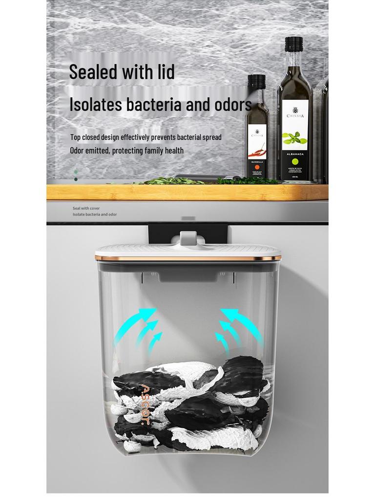 Large Capacity Wall-Mounted Trash Can with Lid for Bathroom, Kitchen, Bedroom, and Living Room