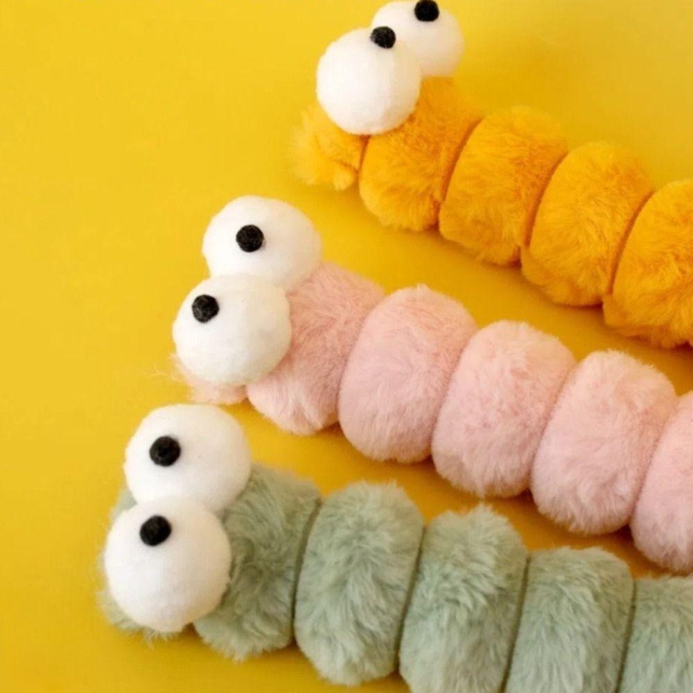 Caterpillar Design Interactive Cat Chew Toys Soft Relieve Boredom Cat Kick Toy Durable Self-entertainment Catnip Toy