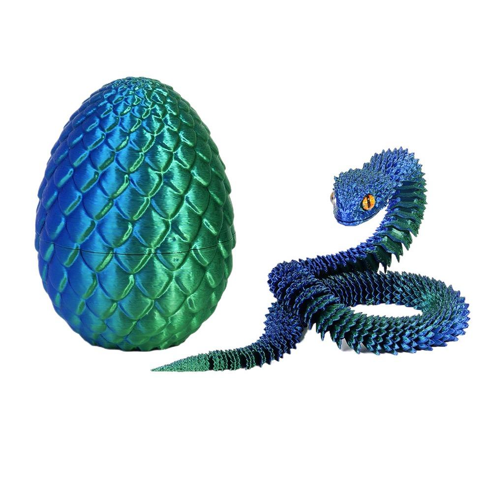 Яйцо змеи 3D-печатные игрушки змеи креативная имитационная модель животного рождественские украшения