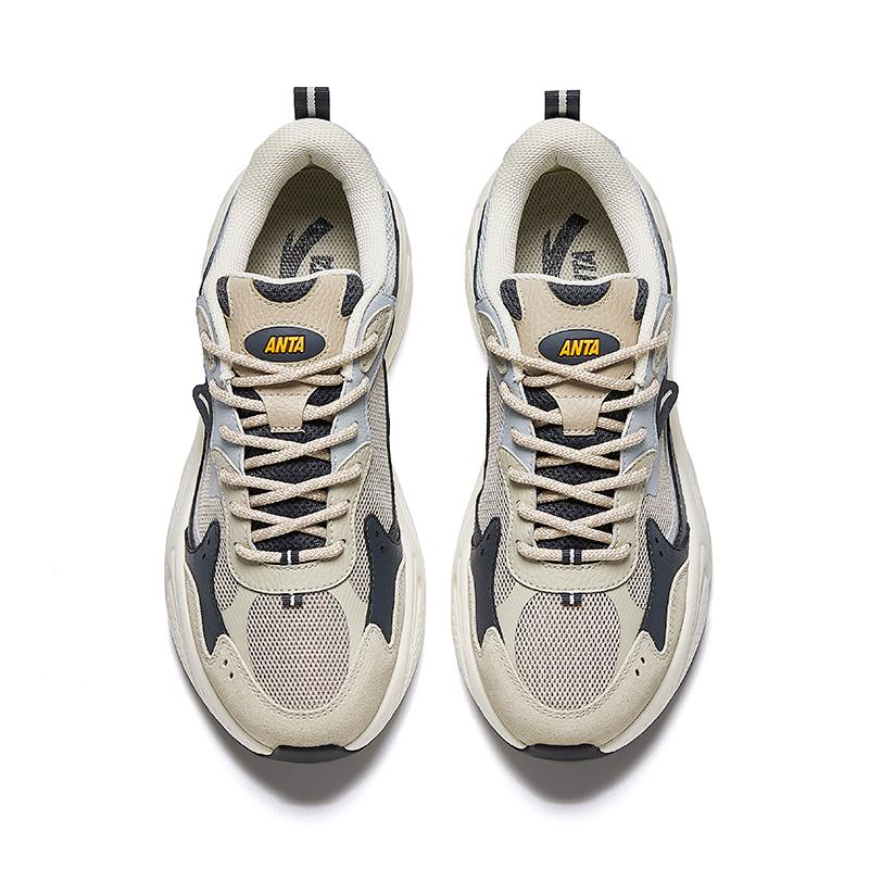 Anta Star Sports Comfortable Fashion Slip Resistant Wear Resistant Breathable Low Top Dad Shoes Men Sneaker Light-Blue 912518806-1