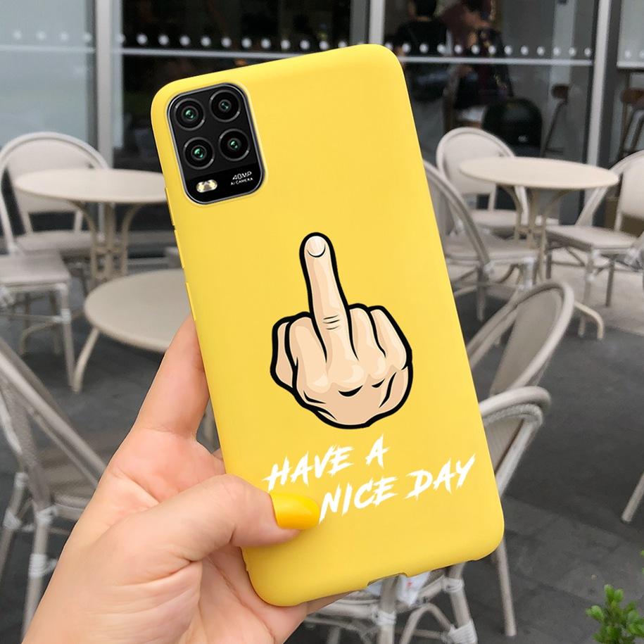 For Xiaomi Mi 10 Lite 5G Case Cute Cartoon Cow Soft-Touch Silicone Bag Back Cover For Xiomi Mi 10 Lite 5G Protector Bumper Funda
